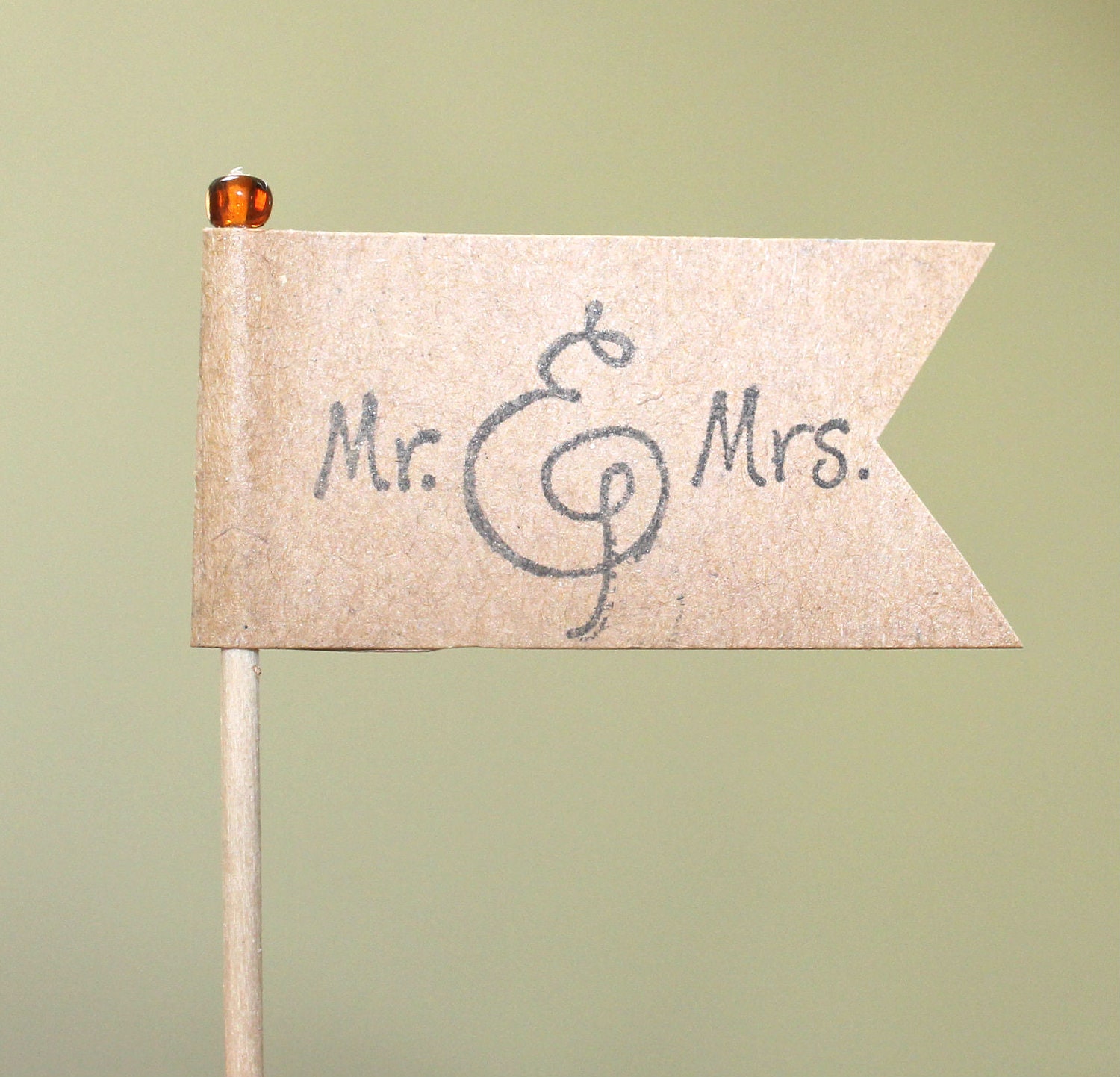 Mr and Mrs Cupcake Topper Weddings Showers Engagements