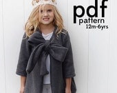the ZERMATT fleece swing coat PDF PATTERN 12m-6