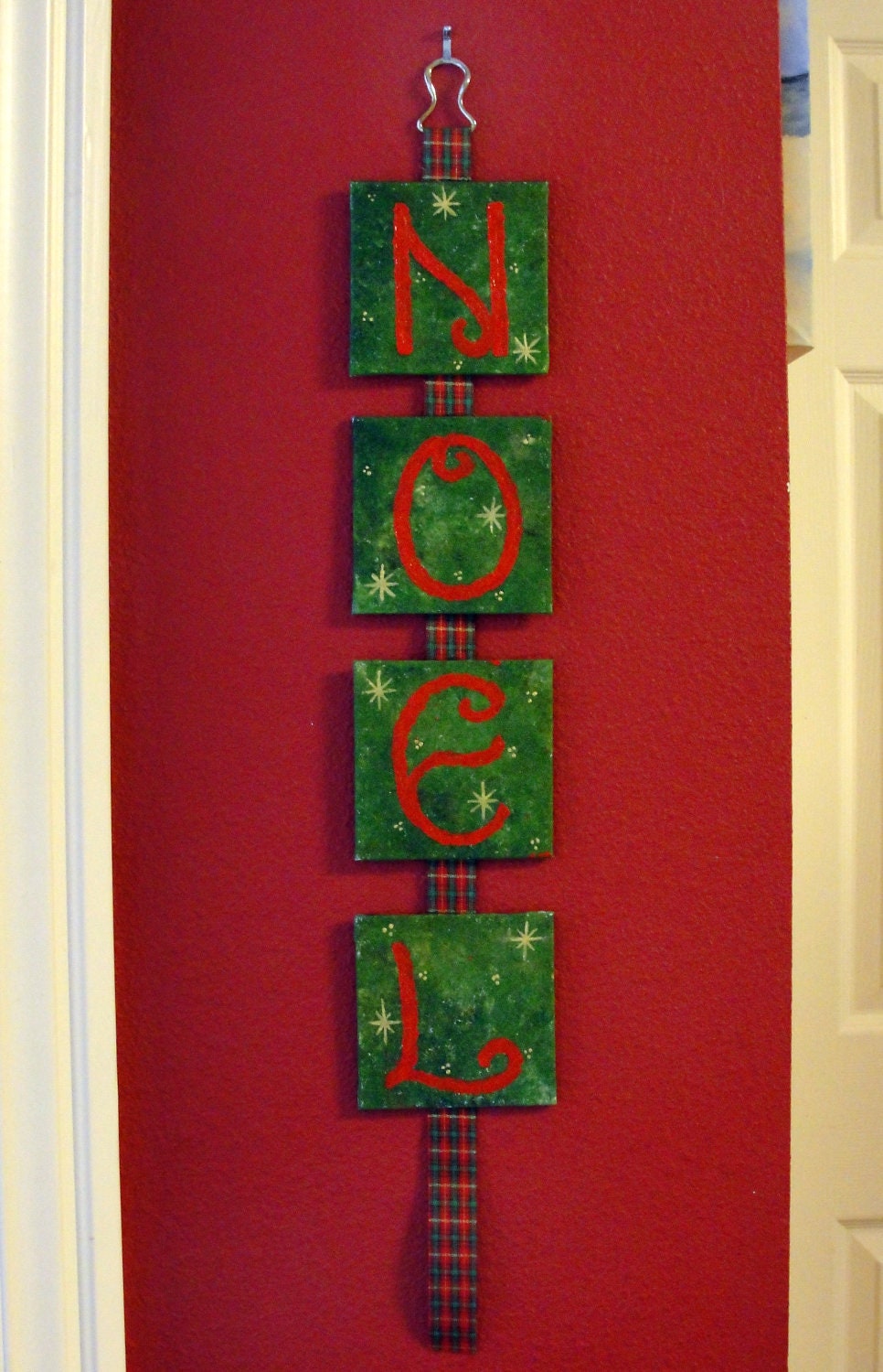 Noel - Hand Painted Hanging Christmas Ornament
