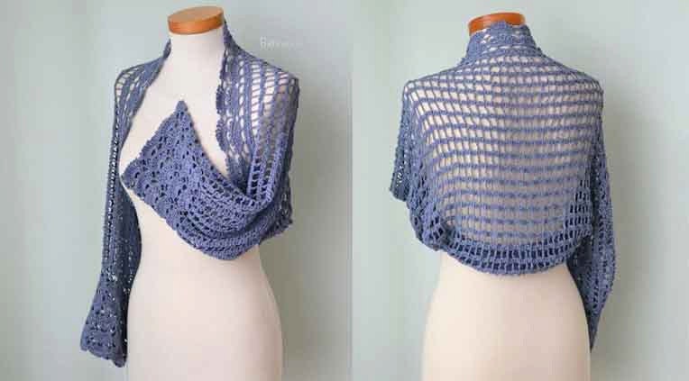 INSTANT DOWNLOAD, GREYA, Crochet shrug pattern pdf