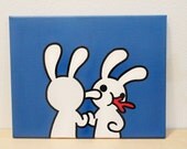 FIGHT - 11x14 - original painting