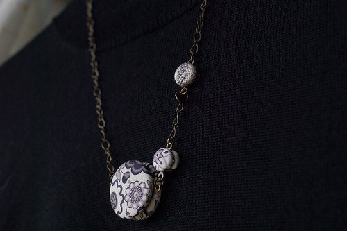 Free Shipping: Hand embroidery & LIBERTY necklace