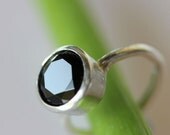 Black Spinel Ring In Nickel Free Sterling Silver - Made to Order