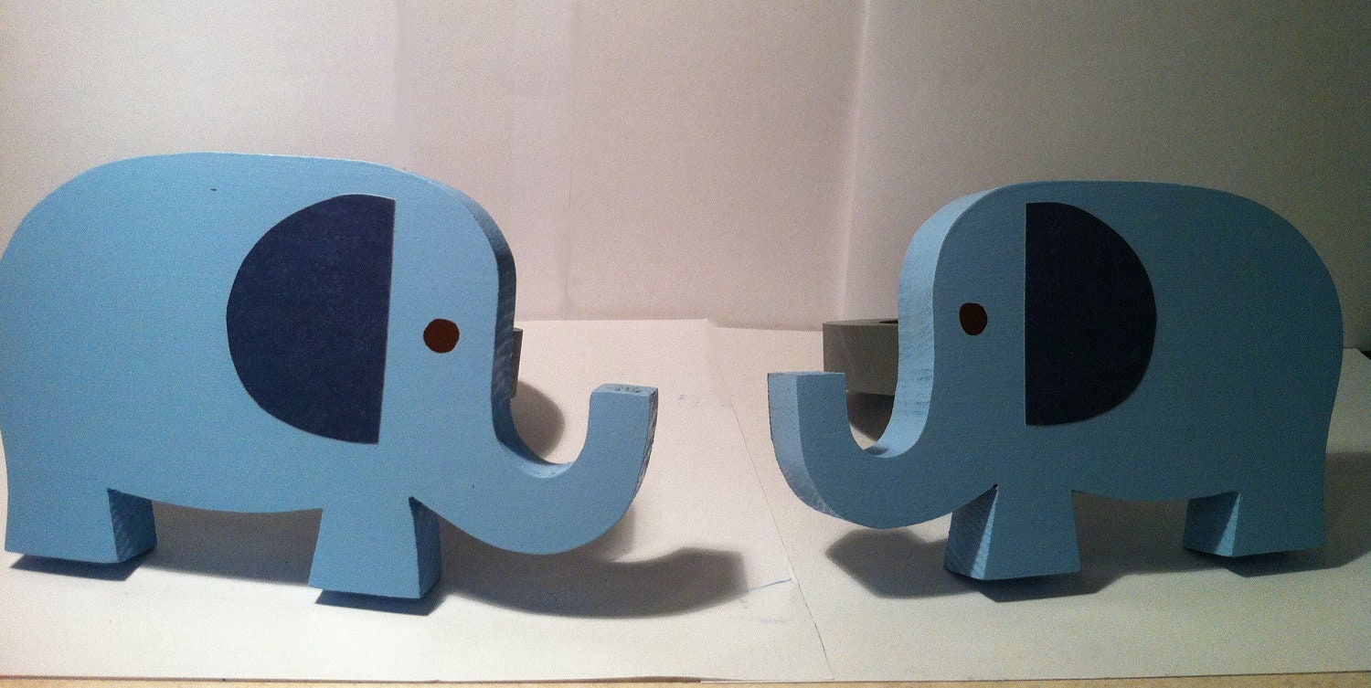 Elephant Curtain Hold Backs wooden elephants