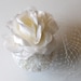 Ivory Pearly Rose Cocktail Hat.