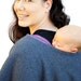 Fleece Poncho Maternity Coat Babywearing Jacket Wrap around in Charcoal Gray - Made to Order
