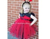 Ladybug Tutu Dress Costume. Newborn-5t. 3 piece set.