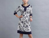 Print  linen midi dress  (275)