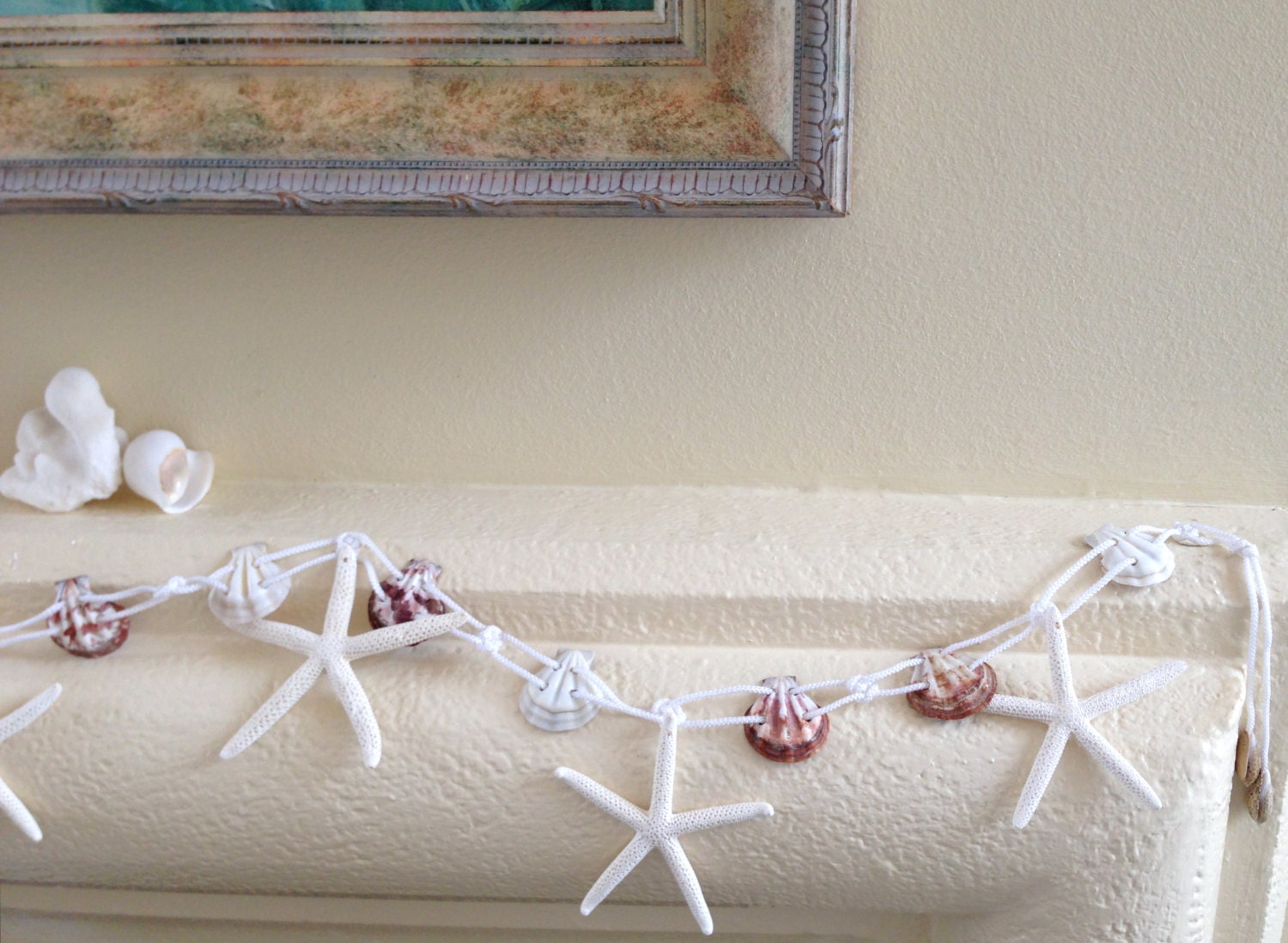 Beach Decor Starfish and Shell Garland - 3 ft. - Beach or Nautical Decor