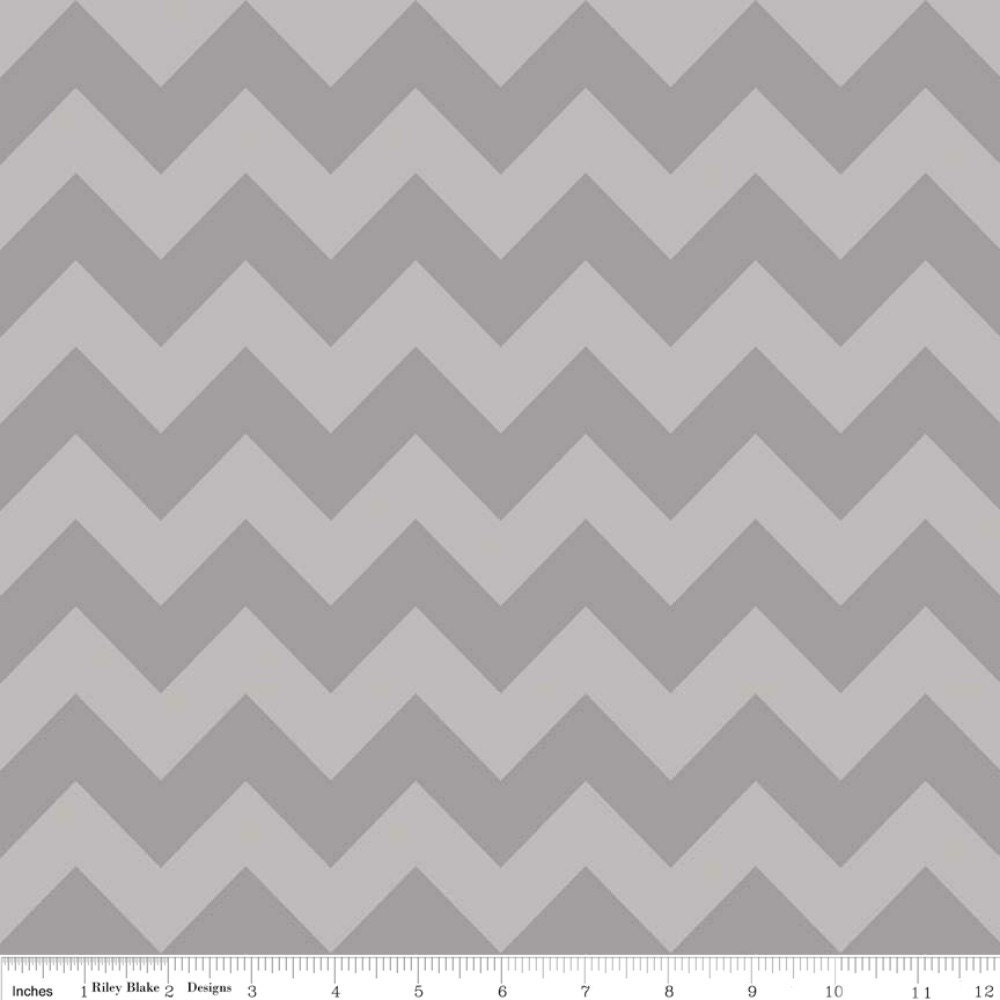 Riley Blake Medium Chevron Tone on Tone in Gray  - 2 Yards