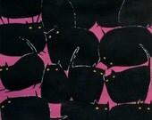 Alexander Henry Magic Meows in Purple  - 1 Yard