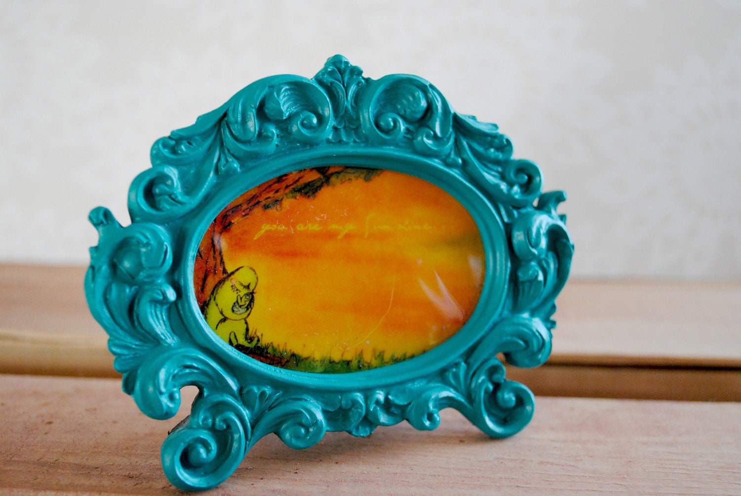 Miniature Framed Art, Nursery Decor, You are my Sunshine mini