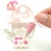 The Bakers Necklace " Who Ate My Cupcakes" Miniature Cupcake Tin Muffin Pan with fake cupcake frosting and and pink Pastry Bag charm