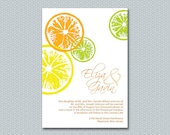 Summer Citrus - a printable wedding invitation