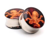 Octopus Picture Plugs gauges - 00g, 1/2, 9/16, 5/8, 3/4, 7/8, 1 inch