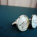 Silver custom cufflinks - preview included real vintage maps