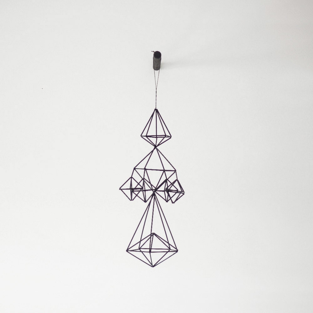 Himmeli no. 1 / Modern Hanging Mobile / Geometric Sculpture