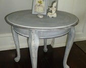 Coffee Table Parisian Round Vintage Poppy Cottage Painted Furniture