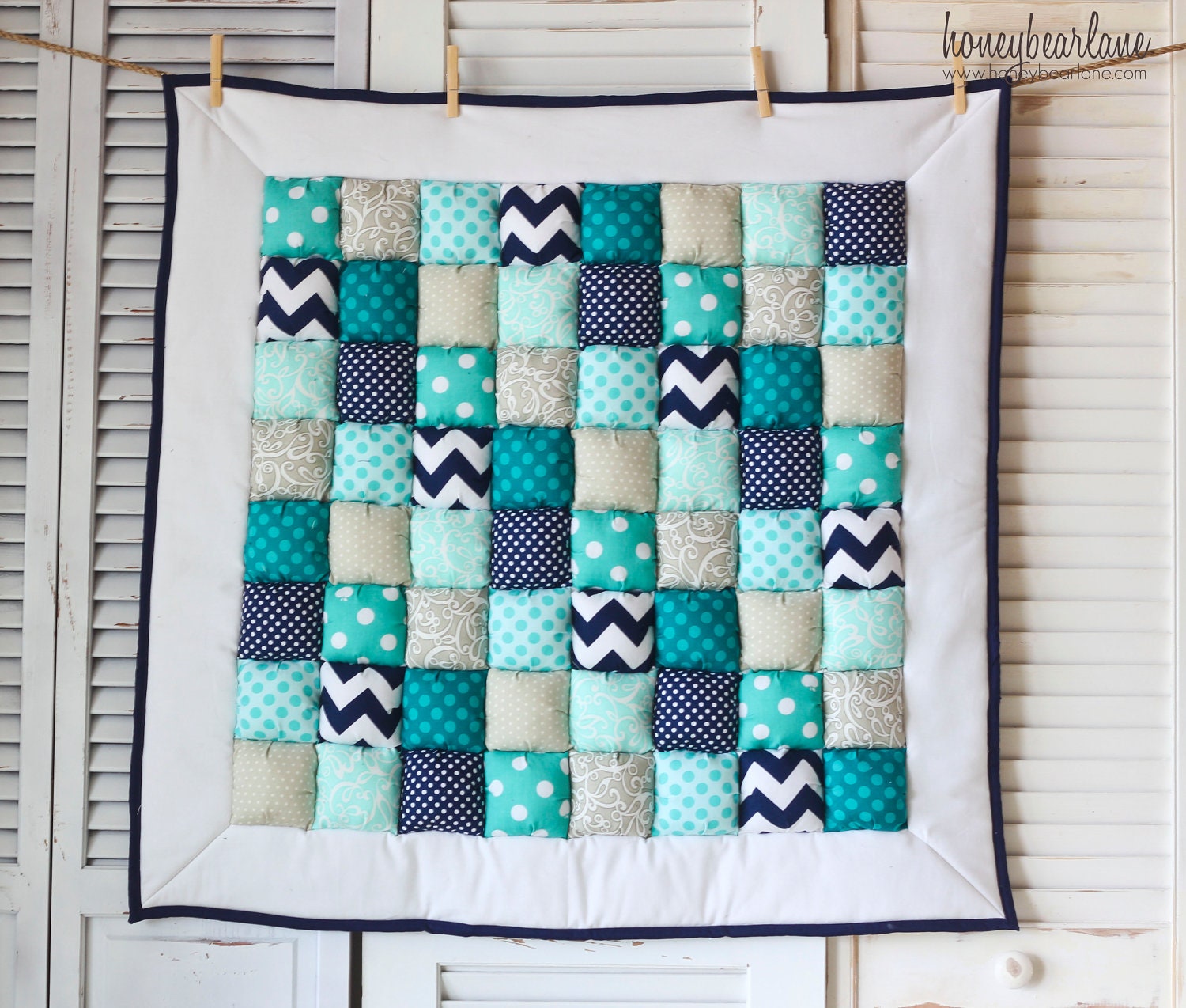 Starry Night Puff Quilt READY TO SHIP
