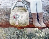 Big Wild Bouquet Bag - Vintage Lace Details