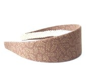 Wide Brown Leaves Headband -  Brown Autumn / Fall Leaves
