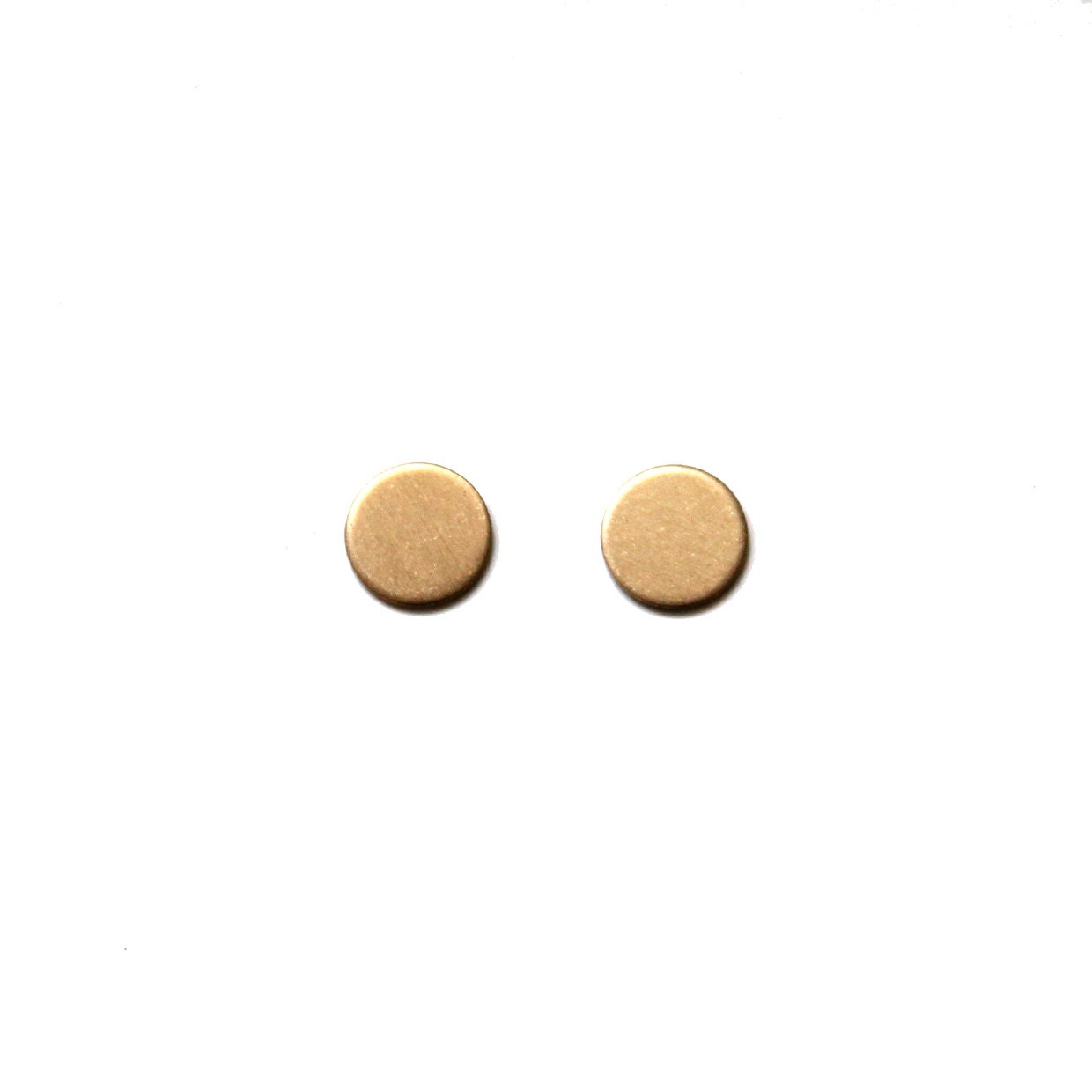 simple brass circle studs