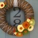 Yarn Wreath Felt Handmade Door Decoration -  Fall In Line 12in