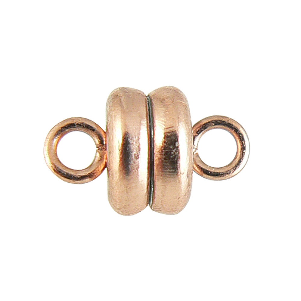 7 x 6 mm SUPER STRONG copper plated magnetic clasps, 6 pcs