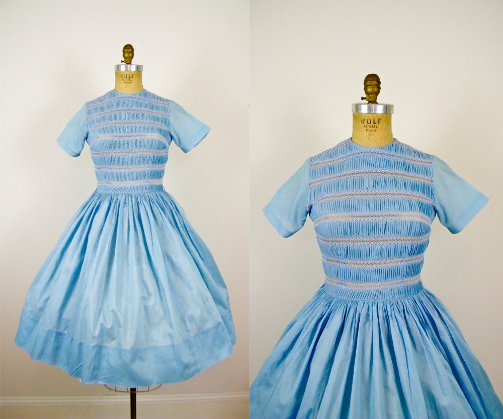 1950s dress / 60s party dress / Florentine Lace dress