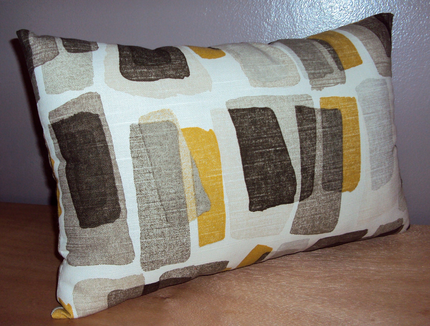 18x12 Mod Robert Allen Geometric Print Lumbar Pillow Cover - Same Fabric Both Sides