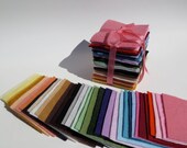 35 hand dyed wool felt squares...