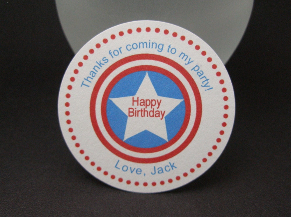 Avengers inspired tags  - Boy party favor tag - by Just Scraps N Things