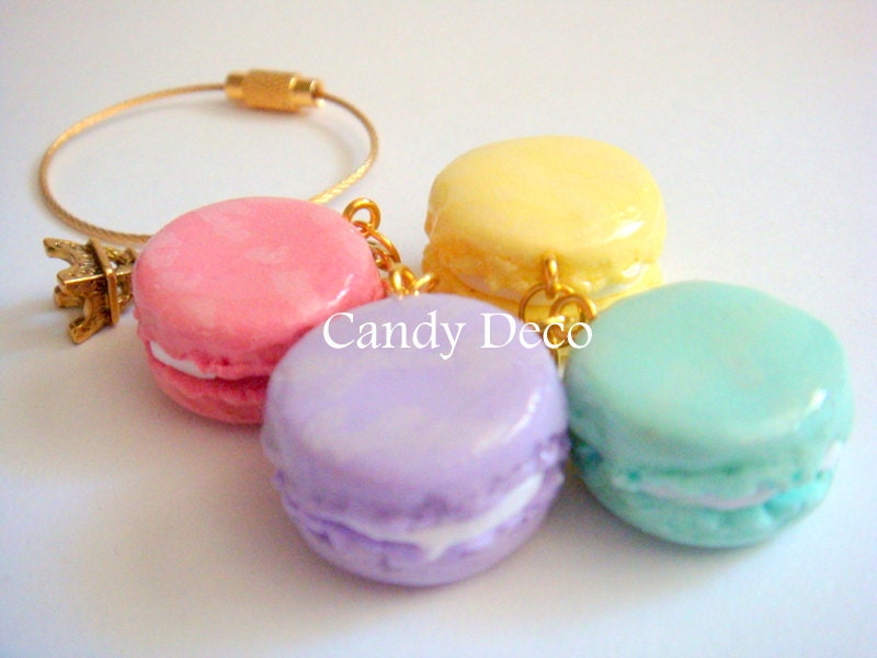 Pastel French Macaron Keychain