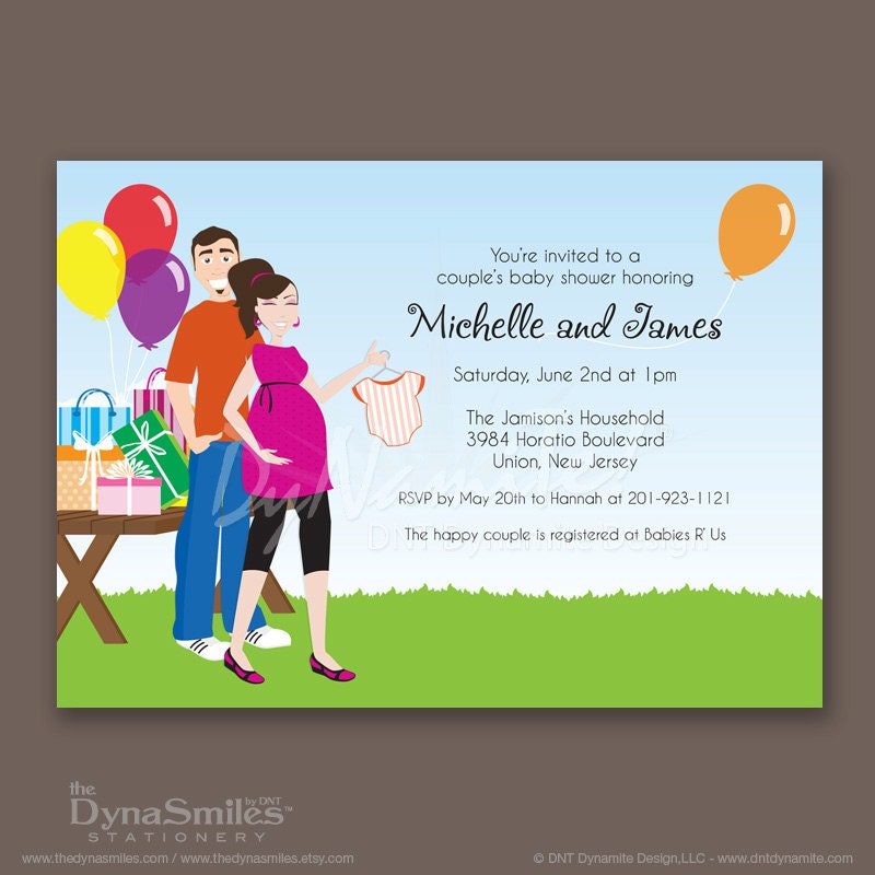 Outdoor Couple - Baby Shower Invitation