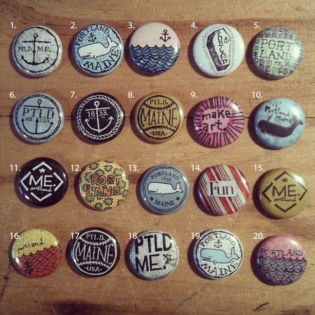 Portland Pins - 4 pack of pins
