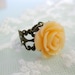 Vintage inspired peach flower ring