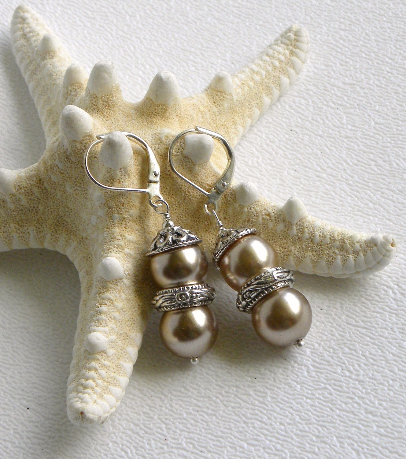 Glass Pearl Handmade Beaded Earrings