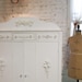 Painted Cottage Chic Shabby White Vintage Armoire AM257