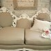 RESERVED for ELIZABETH Painted Cottage Shabby White French Love Seat