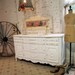 Painted Cottage Chic Shabby White Vintage French Server SV303