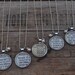 Personalized Vintage Dictionary Word Necklace Pendant- 5 Necklaces