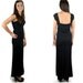 1960s formal gown, Rudolf couture gown, black crepe sheath, column dress,Lord and Taylor, Size S, 1960s