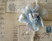 Vintage french ephemera bundle, with letters, music, flower.