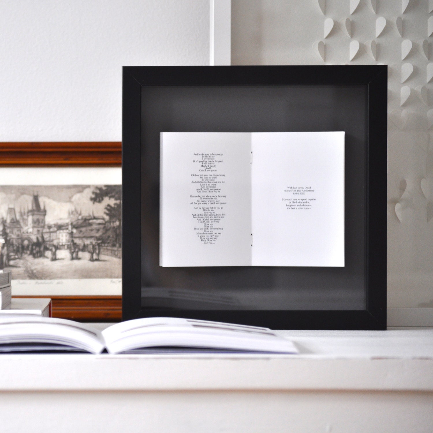 Favourite Song Framed Picture/ Wedding Song Lyrics/ His Favourite Song/ Wedding, Anniversary, Birthday Gift