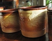 Half-Pint Rust and Cream Stoneware Cups