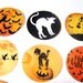Eerie Halloween Stickers Set of 30 Black And Orange Cats Haunted Houses Witches Jack O Lanterns