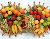 40s/50s Folk Art Fruit Explosion Set of Two