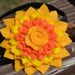 Sunburst Yellow and Orange, Large Dahlia Bloom Flower Headband, children or adult