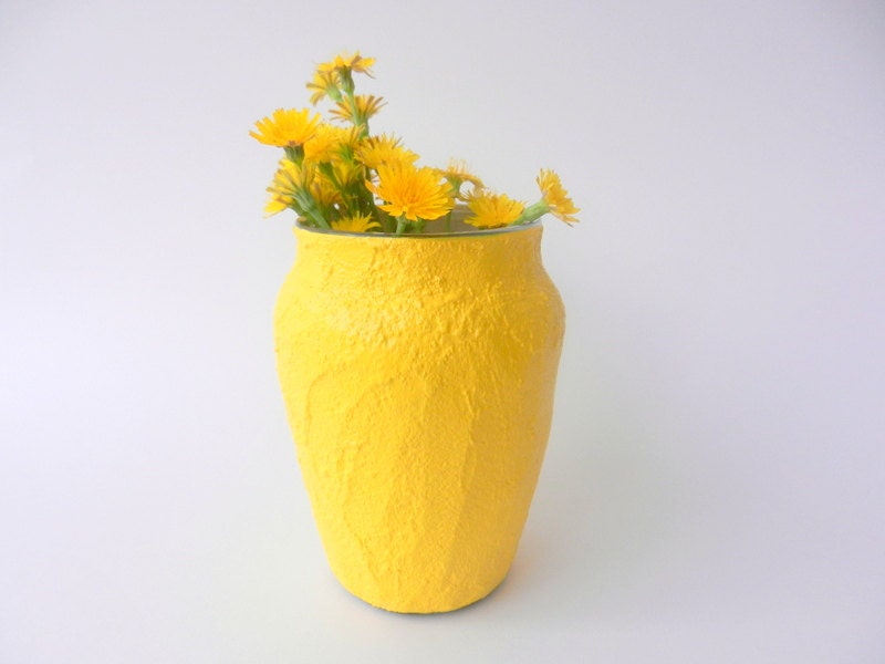 Yellow Vase / small taper vase / yellow Home Decor / made to order