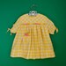 Vintage 1960s Yellow Gingham Dress with Diaper Cover- Size 2T